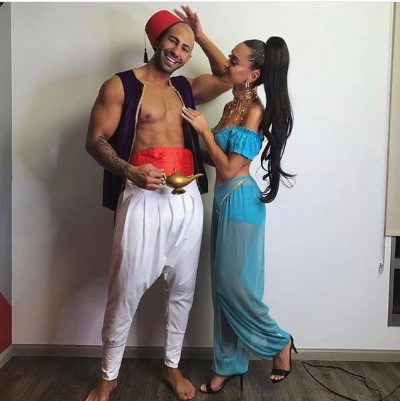 fantasias de carnaval aladdin e jasmine