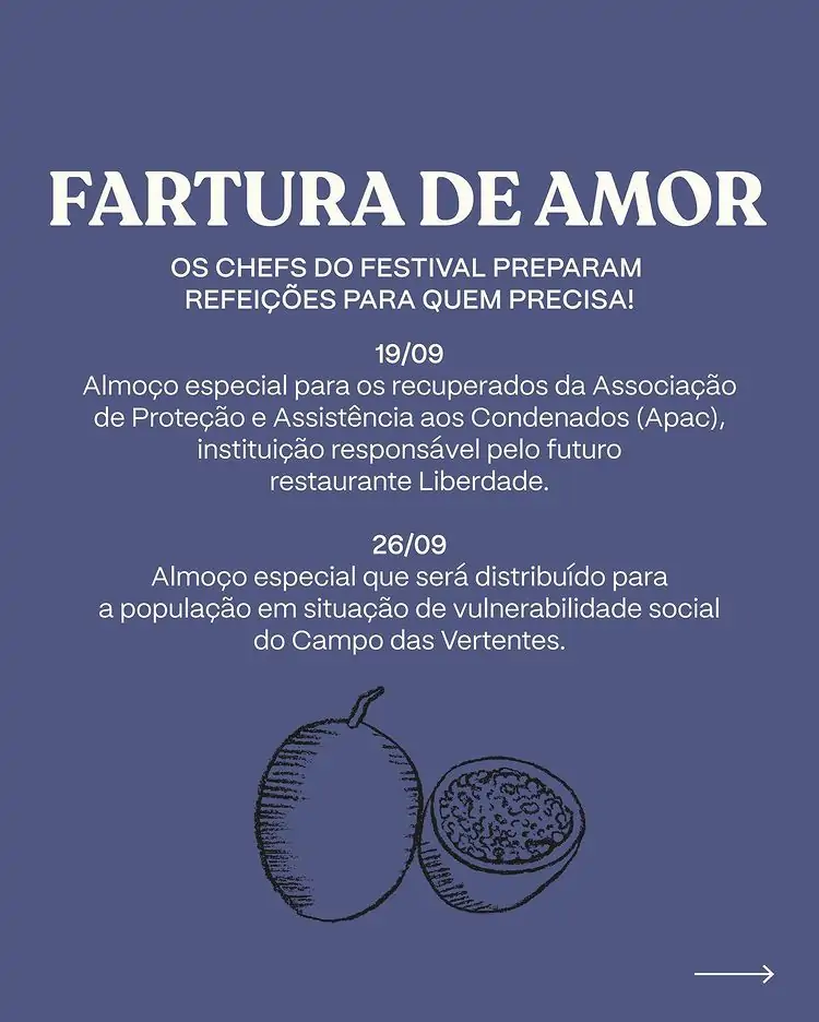 Festival Cultura e Gastronomia de Tiradentes - fartura de amor
