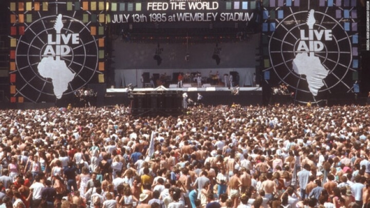 Rock em Juiz de Fora: Imagem histórica do evento beneficente Live Aid