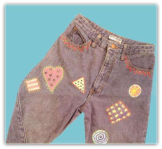 Outra opção de looks para festa junina são as calças com retalhos (Imagens retiradas da Internet)