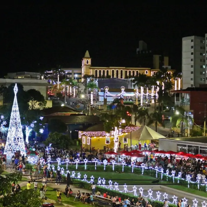 Luzes de Natal no Brasil: Contagem/MG (Foto: Prefeitura)