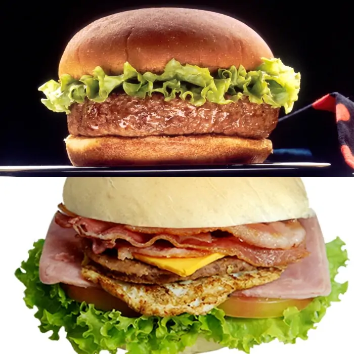 Comidas modificadas pelo jeitinho brasileiro: hambúrguer
