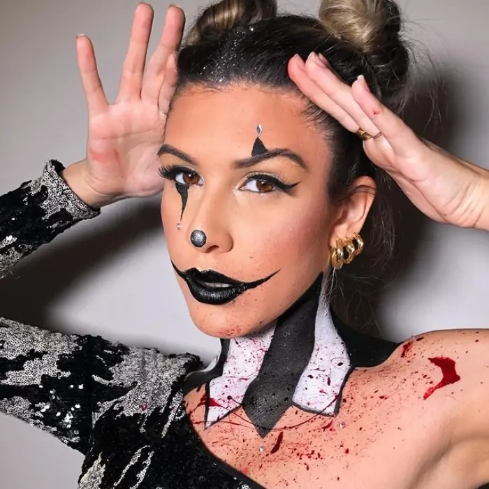 Maquiagem de Halloween: Palhacinha