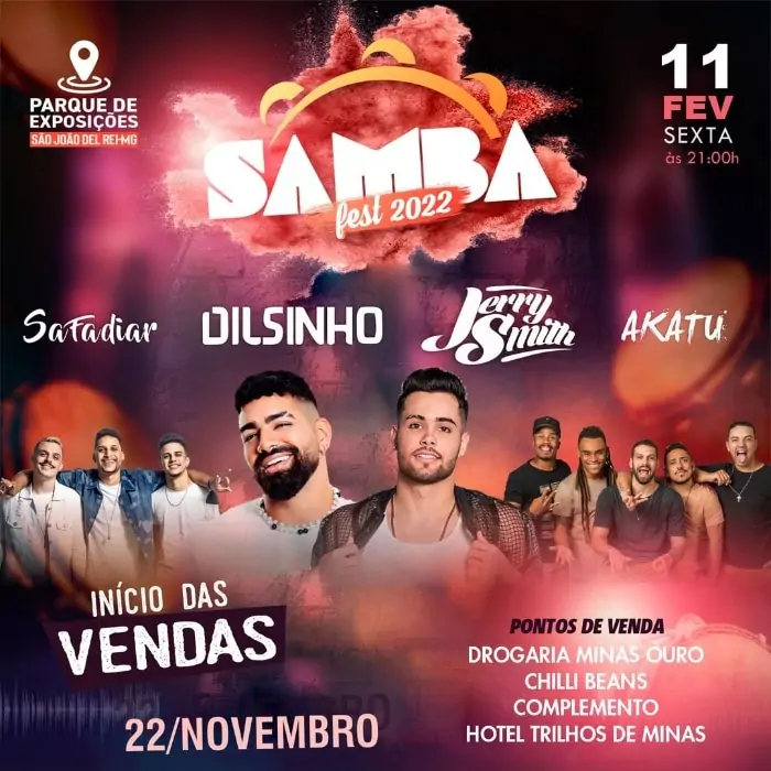 Programação Samba Fest 2022 (divulgação: Instagram)