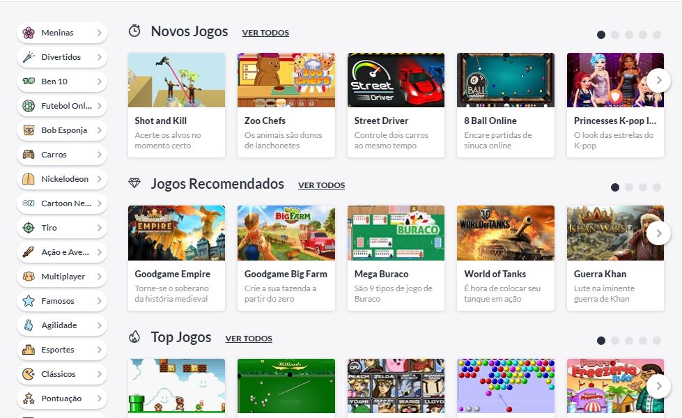 Confira opções de jogos online para jogar no computador ou celular!