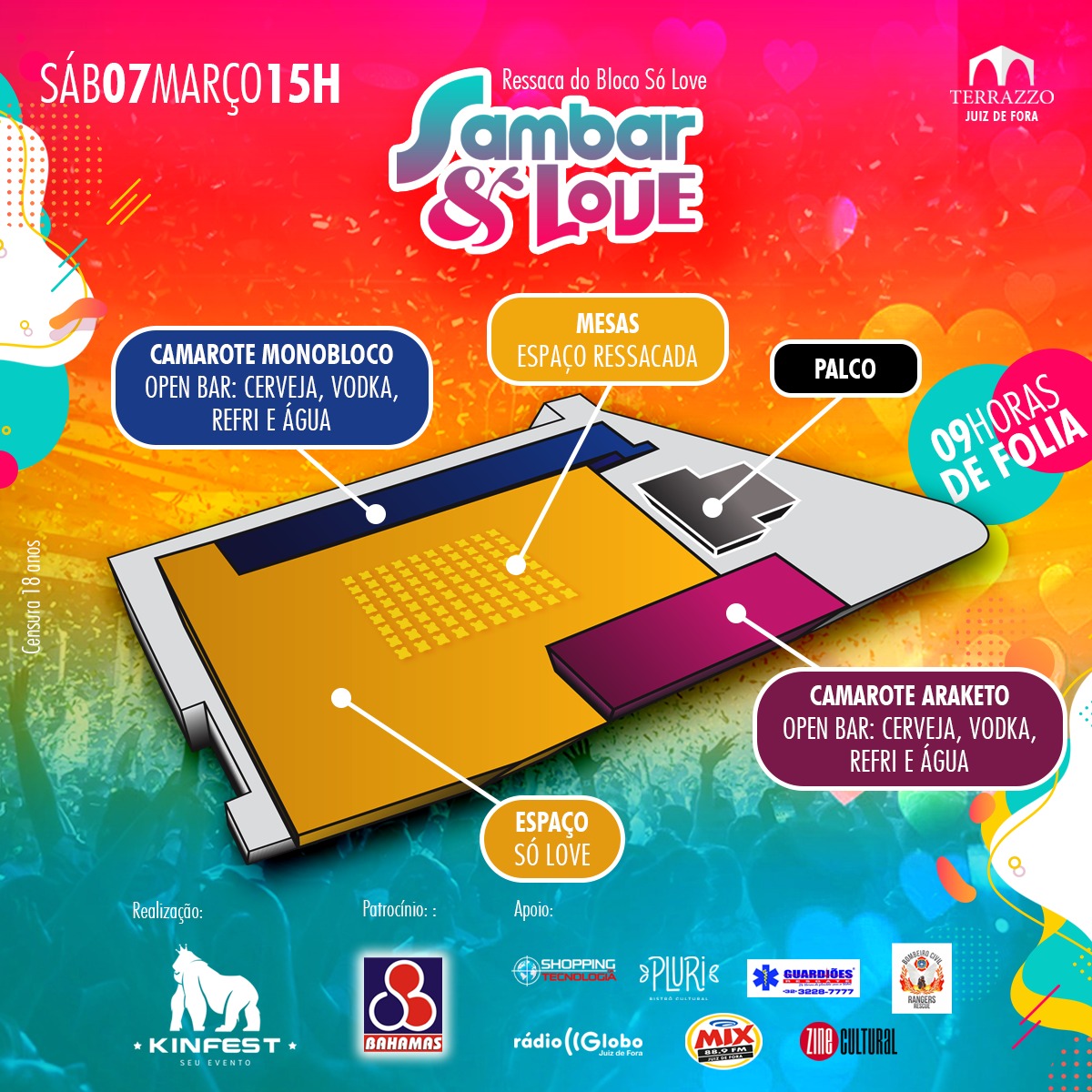 Mapa do evento Sambar&Love em Juiz de Fora